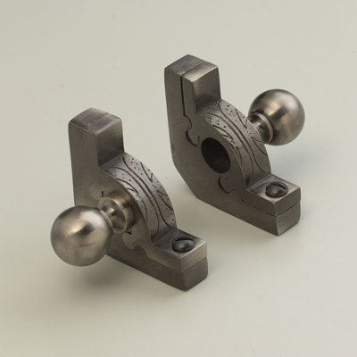 Zoroufy 72" Sovereign Tubular Stair Rod Set with Decorative Brackets Ball Finials