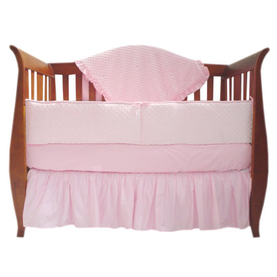 American Baby Company Heavenly Soft Four Piece Minky Dot Crib Bedding Set