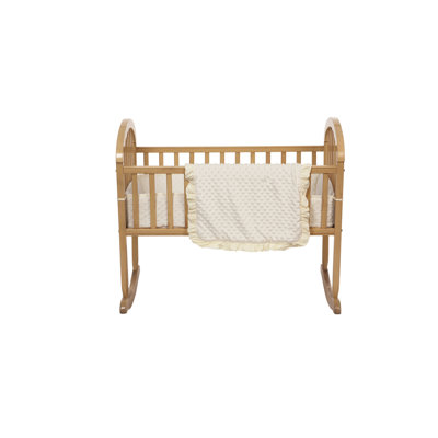 American Baby Company Heavenly Soft Three Piece Minky Dot Cradle Set