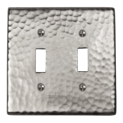 The Copper Factory Hammered Copper Double Switch Plate