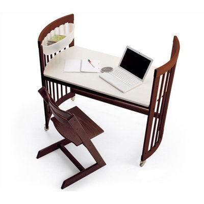Stokke Sleepi Bassinet and Crib Nursery Set in Walnut with Mattress
