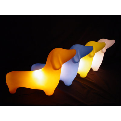 Offi Dachshund Dog Pet Lamp in Sunset Orange