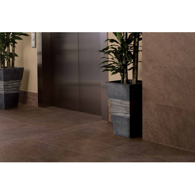American Olean Allora 3" x 3" Unpolished Porcelain Mosaic Tile in Marrone