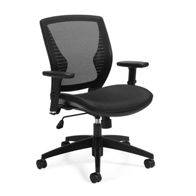 Offices To Go Mid-Back  Mesh Tilter Chair with Arms