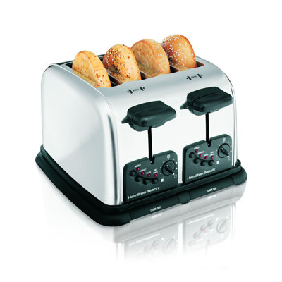 Hamilton Beach Classic Chrome 4 Slice Extra Wide Slot Toaster
