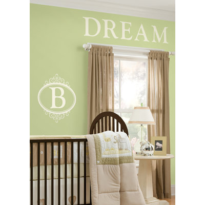WallPops! Sheets Southampton Ivory White Monogram and Alphabet Decal Set