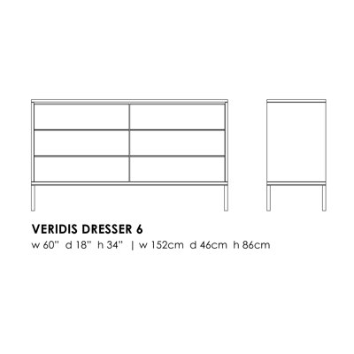 Elemental Living Veridis 6 Drawer Dresser