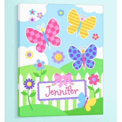 Butterfly Garden Personalized Canvas Art