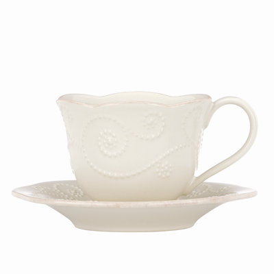 Lenox French Perle 8 oz. Cup and Saucer