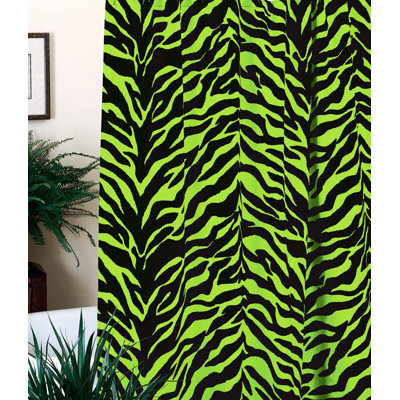 Lime Zebra Shower Curtain