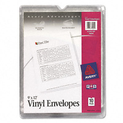 Avery Top-Load Clear Envelopes with Thumb Notch, 10/Pack
