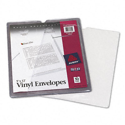 Avery Top-Load Clear Envelopes with Thumb Notch, 10/Pack