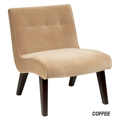 Ave Six Curves Valencia Velvet Slipper Chair