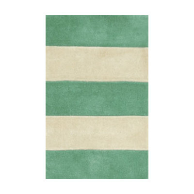 American Home Rug Co. Beach Rug Teal/Ivory Boardwalk Stripes Rug