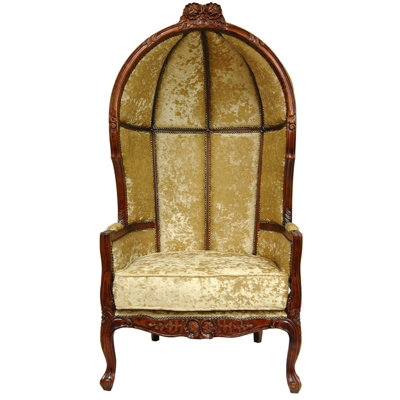 Oriental Furniture Queen Victoria Velvet Balloon Chair