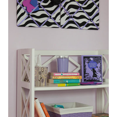 Oriental Furniture Architectural Bookcase Shelf Unit in White