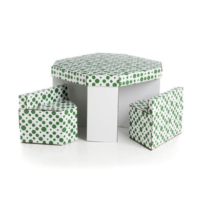 GreenTown Tot Pod Kids 3 Piece Table and Chairs Set