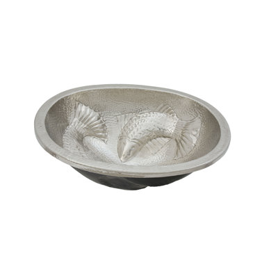Moon Wrasse Oval Hand Hammered Copper Vessel Sink