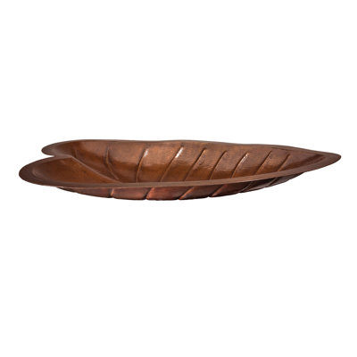 Otono Leaf Shaped Hand Hammered Copper Vessel Sink