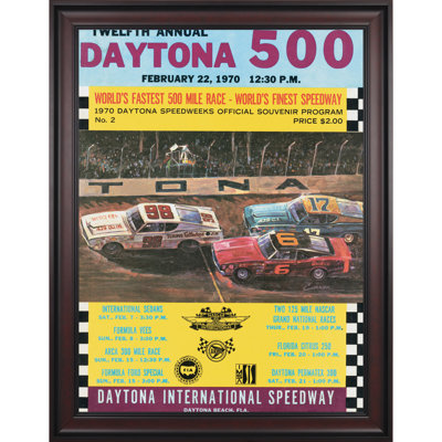 Mounted Memories NASCAR Framed 36" x 48" Daytona 500 Program Print
