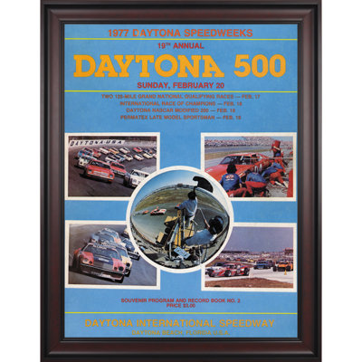 Mounted Memories NASCAR Framed 36" x 48" Daytona 500 Program Print
