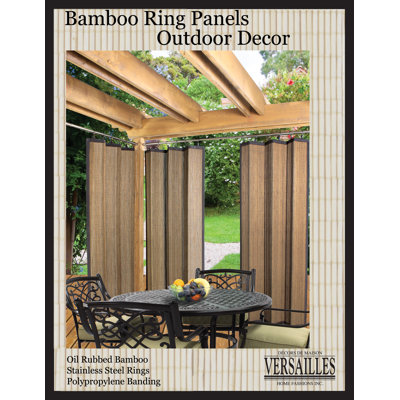 Versailles Home Fashions Indoor / Outdoor Bamboo Ring Top Panel in Espresso