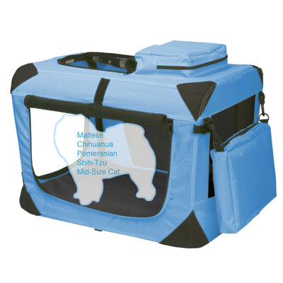 Pet Gear Generation II Deluxe Portable Soft Dog Crate in Ocean Blue - Extra-Small