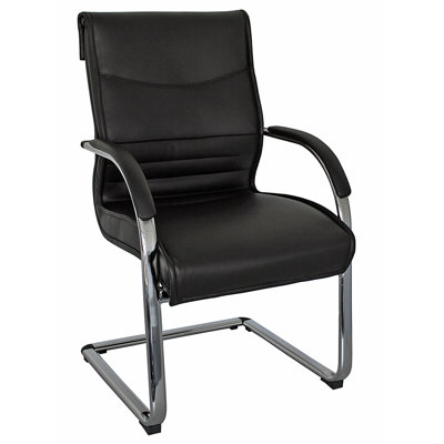 Amstyle Freischwinger "Milano Visitor" in Schwarz / Chrom