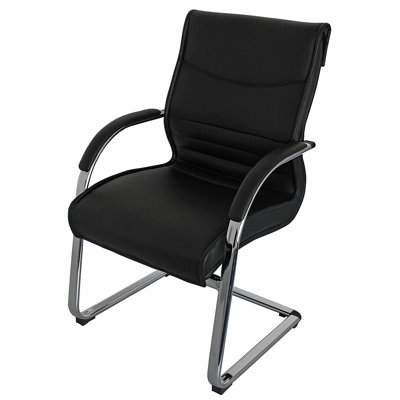 Amstyle Freischwinger "Milano Visitor" in Schwarz / Chrom