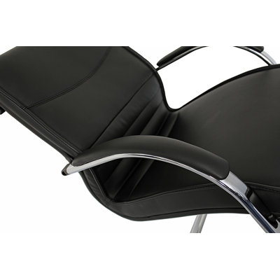 Amstyle Freischwinger "Milano Visitor" in Schwarz / Chrom
