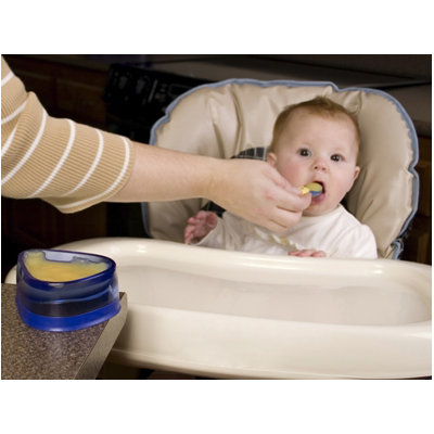 Baby Dipper Bowl, Spoon and Fork Set in Blue