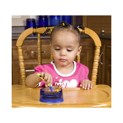 Baby Dipper Bowl, Spoon and Fork Set in Blue
