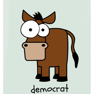 Spunky Stork Donkey Democrat Organic One Piece