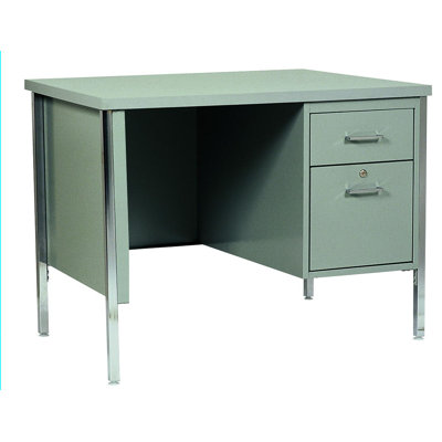 Sandusky Cabinets 40" W Single Pedestal Executive Desk with File Drawer