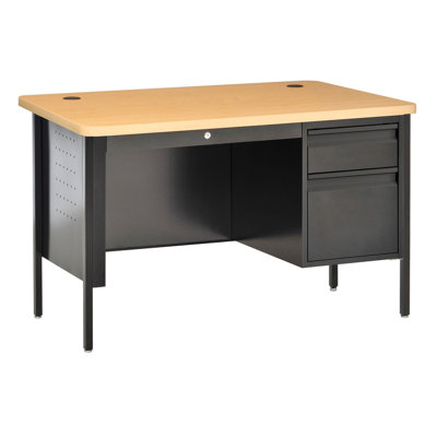 Sandusky Cabinets Steel Teachers Desk with Pierced Side Panels