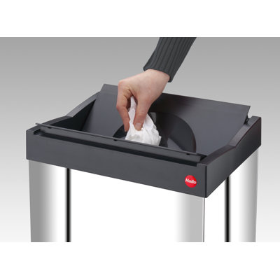 Hailo UK Ltd 72cm Big-Box 60 Spacious Waste Box in Stainless Steel