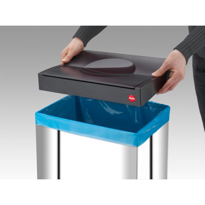 Hailo UK Ltd 72cm Big-Box 60 Spacious Waste Box in Stainless Steel