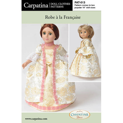 Carpatina Clothes Pattern Doll Robe a la Francais