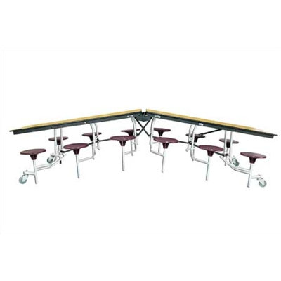 National Public Seating Mobile Cafeteria Stool-Table