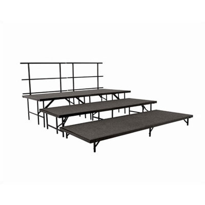National Public Seating Portable Stage & Seated Riser Package in Hardboard
