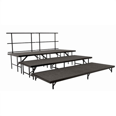 National Public Seating Portable Stage & Seated Riser Set in Hardboard