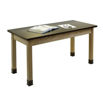 National Public Seating Chem Res Top and Dual Book Compartment Science Lab Table
