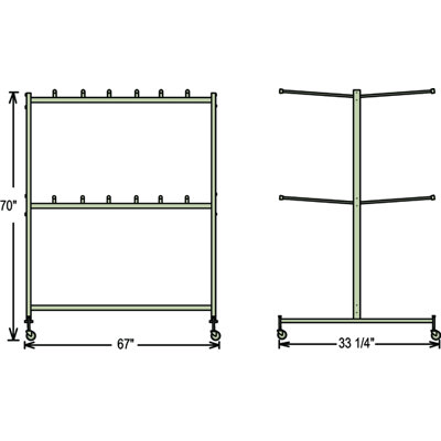 National Public Seating Double-Tier Hanging Chair Truck #84