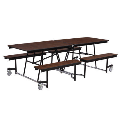 National Public Seating Mobile Cafeteria Bench-Table
