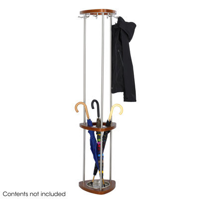 Safco Products Company Mode Wood Costumer With Umbrella Rack