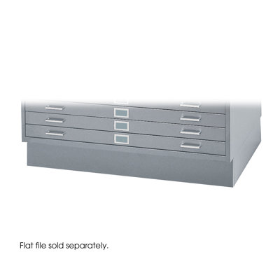 Safco Products Company 42" W Five-Drawer Steel Flat File with Optional Closed Base