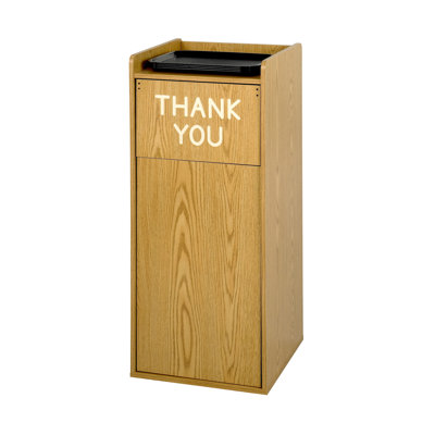 Safco Products Company Tray Top Wood Waste Receptacle