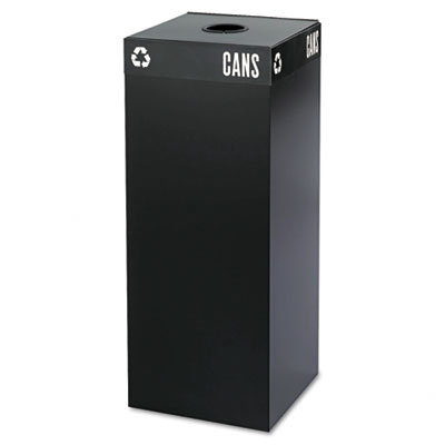 Safco Products Company Public Square Recycling Container in Black