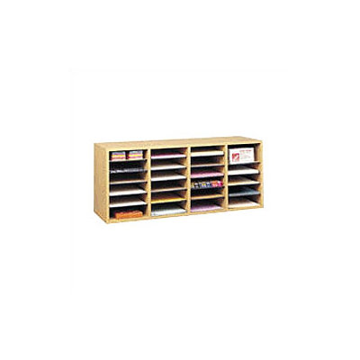Safco Products Company Medium Wood Adjustable-Compartment Literature Organizer