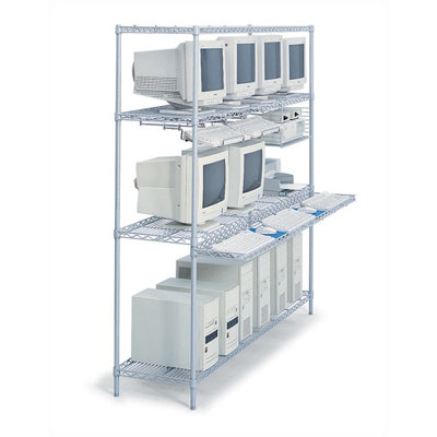 Safco Products Company 72" Wide Wire LAN Management System with Accessories